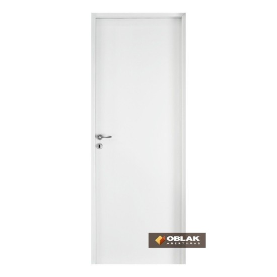 Puerta Placa Oblak - Linea Practika  Blanco - 80 /10 IZQ.